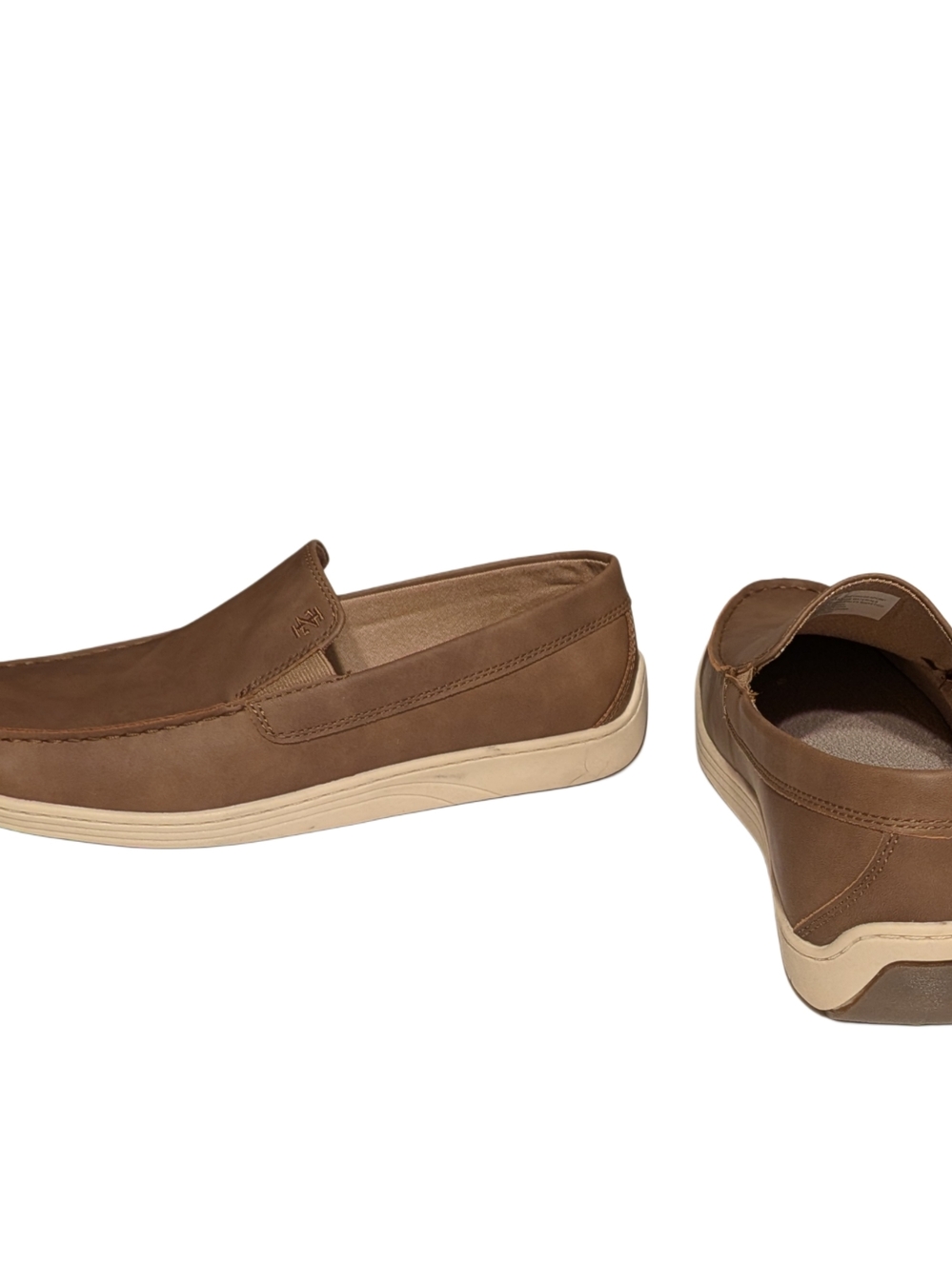IZOD Seapoint Loafers Mens 10.5 M Tan Slip On Memory Foam Shoes - Picture 8 of 10